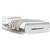 vidaXL Giroletto con cassetto bianco 90x200 cm in materiale ligneo