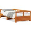 vidaXL Letto da giorno senza materasso marrone cera 90x190 cm in legno di pino massiccio