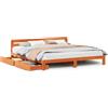 vidaXL Letto in legno massiccio senza materasso cera marrone 200x200 legno di pino