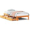 vidaXL Letto in legno massiccio con cassetti marrone cera 90x190 cm pino