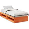vidaXL Letto da giorno senza materasso marrone cera 90x200 cm in legno di pino massiccio