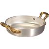 Baldassare Agnelli Pentole Agnelli, ALMA11014, Tegamino a Servire con 2 Maniglie in Ottone, Alluminio, Argento
