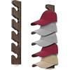 keletop Appendiabiti da parete per cappelli da baseball (2 pezzi) moderno porta cappelli in legno da parete, per armadio, porta, camera da letto, ingresso, lavanderia (marrone)