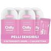 Chilly, Detergente Intimo Delicato, Detergente per l'Igiene Intima con Molecola Antiodore - Formula Delicata e Lenitiva - PH 5, Clinicamente Testato - Confezione da 4 Flaconi da 300 ml