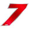 4R Quattroerre.it Numero Gara 7 Anodizzato, Rosso, 27 x 37 mm