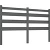 vidaXL Testiera grigia 186x4x100 cm in legno di pino massiccio