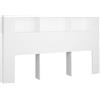 vidaXL Testiera con ripiani Bianco 180x18,5x104,5 cm