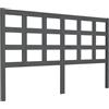 vidaXL Testiera grigia 156x4x100 cm in legno di pino massiccio