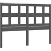 vidaXL Testiera grigia 205,5x4x100 cm in legno di pino massiccio