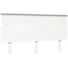 vidaXL Testiera bianca 144x6x82,5 cm in legno di pino massiccio