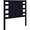 vidaXL Testata nera 106x4x100 cm in legno di pino massiccio