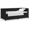 vidaXL Letto da giorno nero 90x200 cm in legno di pino massiccio