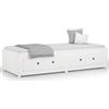 vidaXL Letto da giorno senza materasso bianco 90x200 cm in legno di pino massiccio