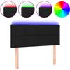 vidaXL Testiera LED nera 90x5x78/88 cm Tessuto