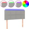 vidaXL Testiera LED Grigio chiaro 90x5x78/88 cm Tessuto