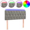 vidaXL Testiera LED Grigio chiaro 90x7x78/88 cm Velluto