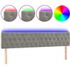 vidaXL Testiera LED Grigio chiaro 180x7x78/88 cm Velluto