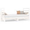 vidaXL Letto da giorno allungabile bianco 2x(90x190) cm in legno di pino massiccio