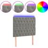 vidaXL Testata LED grigio chiaro 90x7x118/128 cm velluto