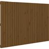 vidaXL Testiera da letto a muro Marrone miele 159,5x3x110 cm Legno massello di pino