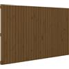 vidaXL Testiera da parete Marrone miele 185x3x110 cm Legno massello di pino