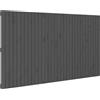 vidaXL Testiera da letto a muro Grigio 204x3x110 cm Legno massello di pino