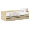 vidaXL Letto da giorno con cassetti in rovere Sonoma 90x190 cm Materiale a base di legno