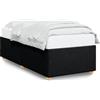 vidaXL Struttura letto senza materasso nero 90x190 cm tessuto