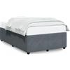 vidaXL Struttura letto senza materasso grigio scuro 120x190 cm in velluto