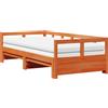 vidaXL Letto da giorno allungabile con materassi 80x200 cm in legno di pino massiccio