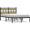 vidaXL Letto in metallo senza materasso rovere Sonoma 120x190 cm