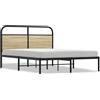 vidaXL Struttura letto senza materasso 140x190 cm Materiale legno rovere Sonoma