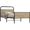 vidaXL Struttura letto senza materasso 100x190 cm Materiale a base di legno rovere Sonoma