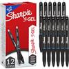 Sharpie S-Gel | Penne gel | Punta media (0,7 mm) | Inchiostro blu | Confezione da 12