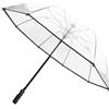 SMATI Ombrello da golf grande trasparente - Solido; Diametro= 124cm; Apertura automatica; Ombrello per uomo/donna; Per 2 persone; Colore bordo bianco.