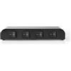 Nedis Scatola di controllo per altoparlanti | Porta/e a 4 porte | Morsettiere | Impedenza degli altoparlanti: 4-16 Ohm | Carico massimo per canale: 200 W | Alluminio | Nero