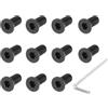 PATIKIL Vite Fissa per Monopattino, 12Pz Vite Fissa per Frontale Monopattino Metallo Kit Viti Ricambio Compatibile per Monopattini Elettrici M365, Nero