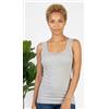 Ma.Re Canotta Donna BASIC COTTON art. 602 Spalla larga in pizzo Grigio