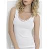 Giorgi Emmebivi Canotta Donna spalla larga con pizzo Giorgi/Emmebivi art. 26242 Bianco