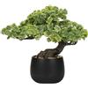 Briful Bonsai artificiale di ginepro, pianta artificiale per interni, decorazione con vaso di colore nero, in ceramica per casa, tavolo, ufficio, scrivania, bagno, mensola, camera da letto, soggiorno, casa