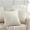 Fancy Homi Confezione da 2 federe decorative per cuscini in stile bohémien, 45 x 45 cm, per soggiorno, divano, letto, divano, rustico, decorazione per la casa, in morbido velluto a coste, patchwork,