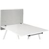 HJH Office 891011 Parete divisoria Acustica scrivania FLEXMIUT D Side 62 x 80 cm Tessuto Grigio Chiaro Schermo Privacy, Parete divisoria scrivania