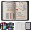 Touosy Embroidery Stitch Book, Libro di Ricamo 86 Accessori Libro Ricamo Principianti, con Compreso Dito da Cucito Embroidery Kit Modelli Multipli Kit Portatile per Adulti e Appassionati