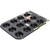 Zanetti, Stampo 12 Muffins, Teglia Muffin in Carbon Steel 35x26.5x2.6 cm, Rivestimento Antiaderente, Colore Nero, Spessore 0,4 mm