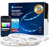 Aigostar Striscia LED Smart 5 Metri, Luci Led RGB con Telecomando, Strisce Led WiFi Compatibile con Alexa e Google Assistant, Sync Musicale DIY, per Decorare La Casa Camera Da Letto Party Bar, 2 Set