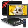 Yoton Lettore DVD portatile YOTON da 12,5" con schermo HD orientabile da 10,5" per auto, con caricatore per auto, funzione di riproduzione dalla memoria, supporto per 4-6 ore di riproduzione