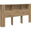 vidaXL Testata con ripiani in rovere Artisan 180x18,5x102,5 cm