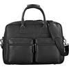 STILORD Ben Borsa da lavoro grande in pelle vintage Portadocumenti a tracolla Ventiquattrore uomo donna per PC 15,6 pollici Colore:nero