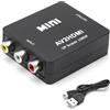 HENGBIRD Adattatore AV a HDMI Convertitore da AV a HDMI 1080P Supporta PAL/NTSC con USB Cavo per PS2 Wii Xbox Gamecube N64 SNES VHS DVD
