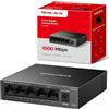 MERCUSYS MS105GS - Switch di rete Gigabit a 5 porte, switch Ethernet, custodia in metallo, switch Gigabit, splitter Ethernet, montaggio da tavolo o a parete, funzionamento silenzioso TP-Link